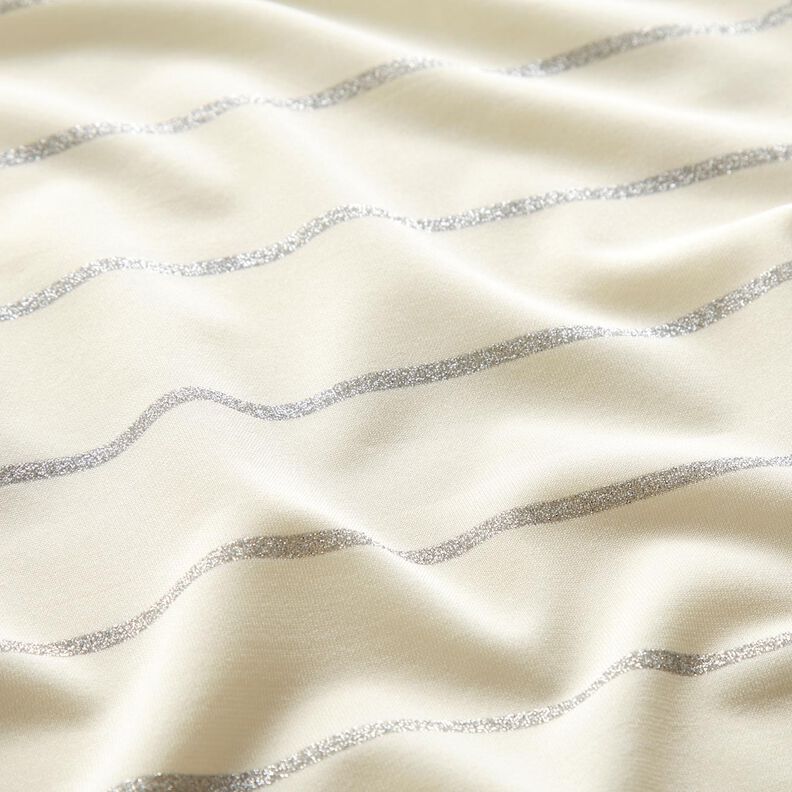 Jersey com riscas largas brilhantes – branco/prata metálica,  image number 2