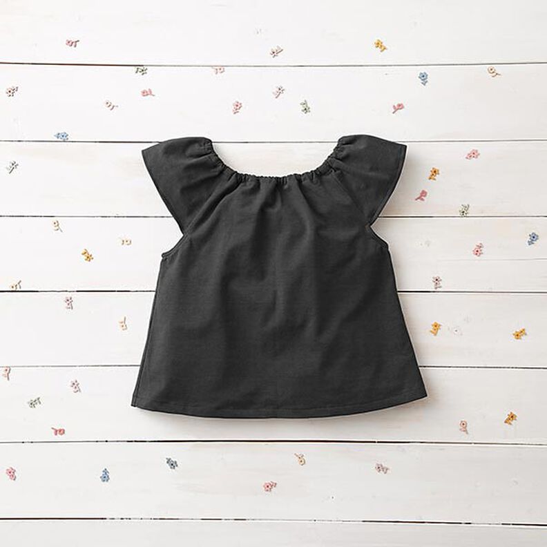 Jersey de algodão médio liso – preto,  image number 8