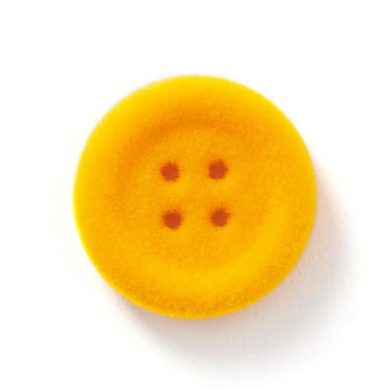 Botão de veludo, 4 furos – laranja,  image number 1