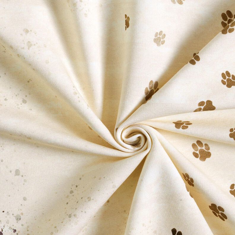 French Terry Sweat de verão Pastor-alemão Barra | Glitzerpüppi – bege claro,  image number 3