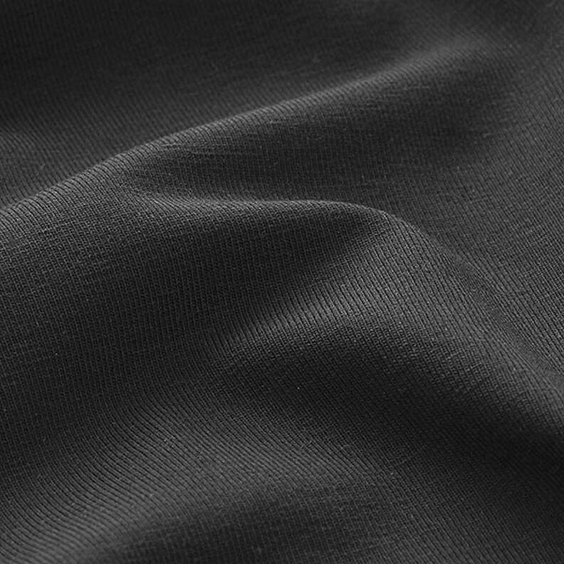 Jersey de algodão médio liso – preto,  image number 4