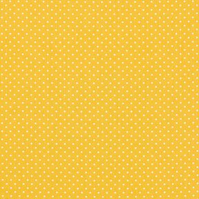 Popelina de algodão pintas pequenas – mostarda/branco, 