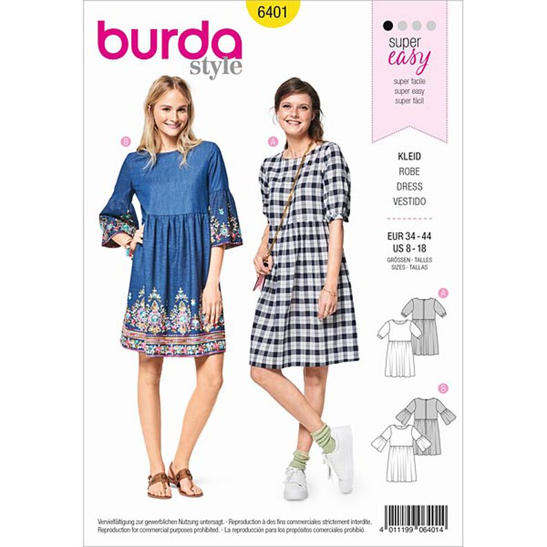 Vestido, Burda 6401 | 34 - 44,  image number 1