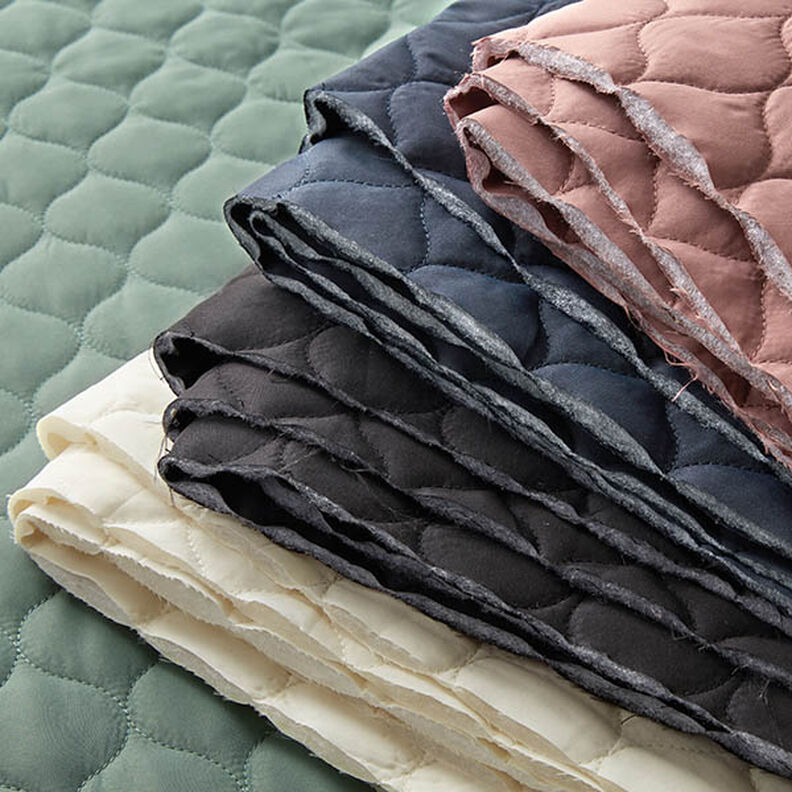 Tecido acolchoado Padrão circular – preto,  image number 5