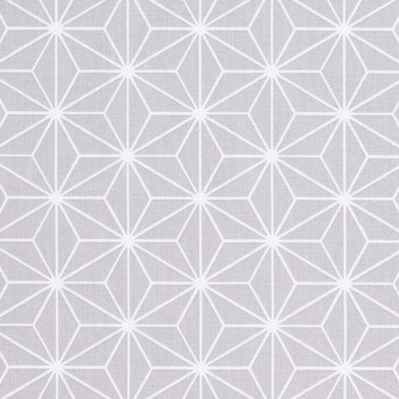 Tecido de algodão Cretone Estrelas japonesas Asanoha – cinzento,  image number 1