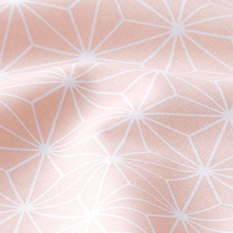 Tecido de algodão Cretone Estrelas japonesas Asanoha – rosa,  image number 2