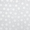 Tecido polar fofinho Estrelas e flores – cinzento claro,  thumbnail number 1