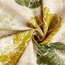 Tecido para decoração Meio linho Panamá Flores imponentes – amarelo-azeitona/natural,  thumbnail number 3