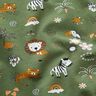 GOTS Jersey de algodão Animais da selva fofos – verde-pinheiro,  thumbnail number 2