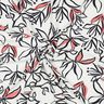Tecido Stretch leve Lírios abstratos – branco/lagosta,  thumbnail number 3