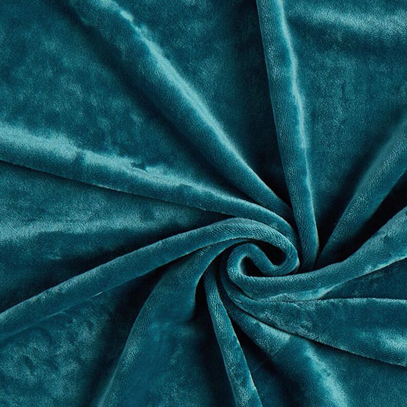 Veludo stretch Nicki – azul petróleo,  image number 1