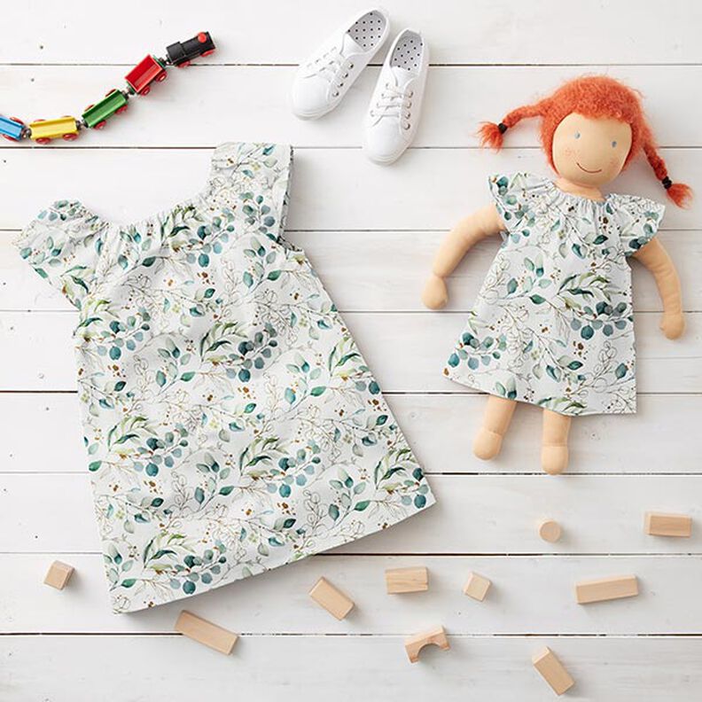 Popelina de algodão Impressão Digital Eucalipto – branco sujo,  image number 5