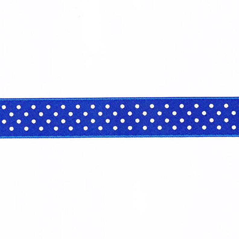 Fita de cetim Sarapinta - azul real/branco,  image number 1