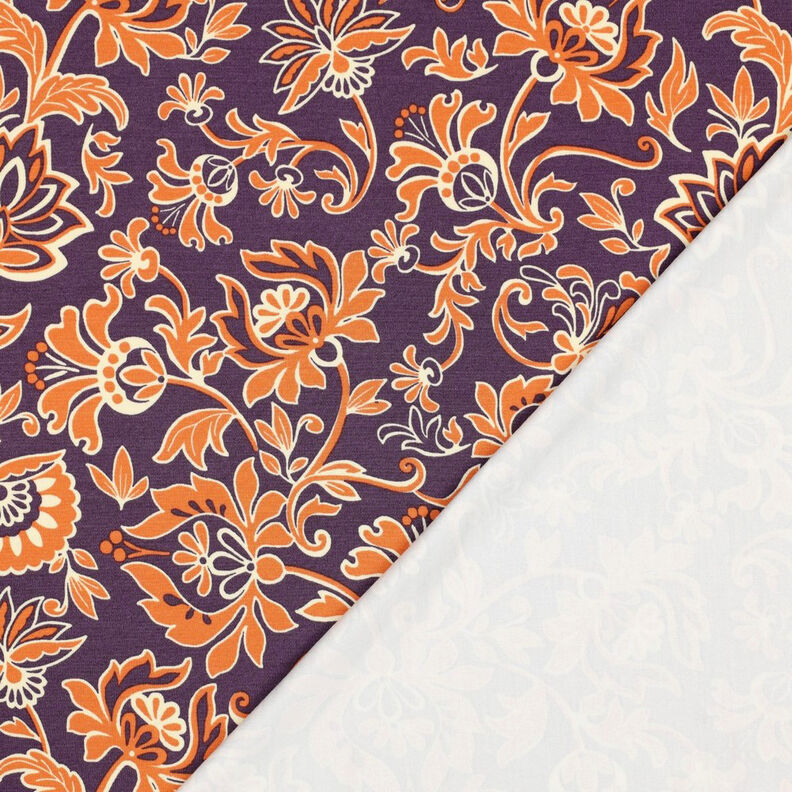 Jersey Romanit Flores Paisley | Poppy Fabrics – roxo,  image number 4