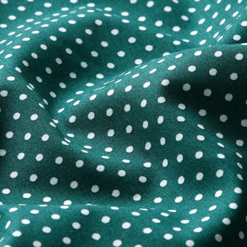 Popelina de algodão Mini Polka Dots – pinheiro azul/branco,  image number 2