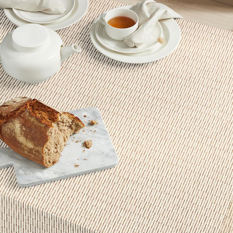 Tecido para decoração Jacquard Listras rústicas – castanho médio/natural,  image number 5