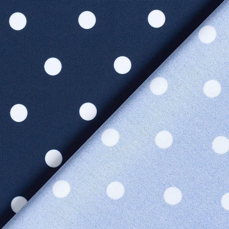 Tecido para fatos de banho Polkadots – azul-marinho/branco,  image number 4
