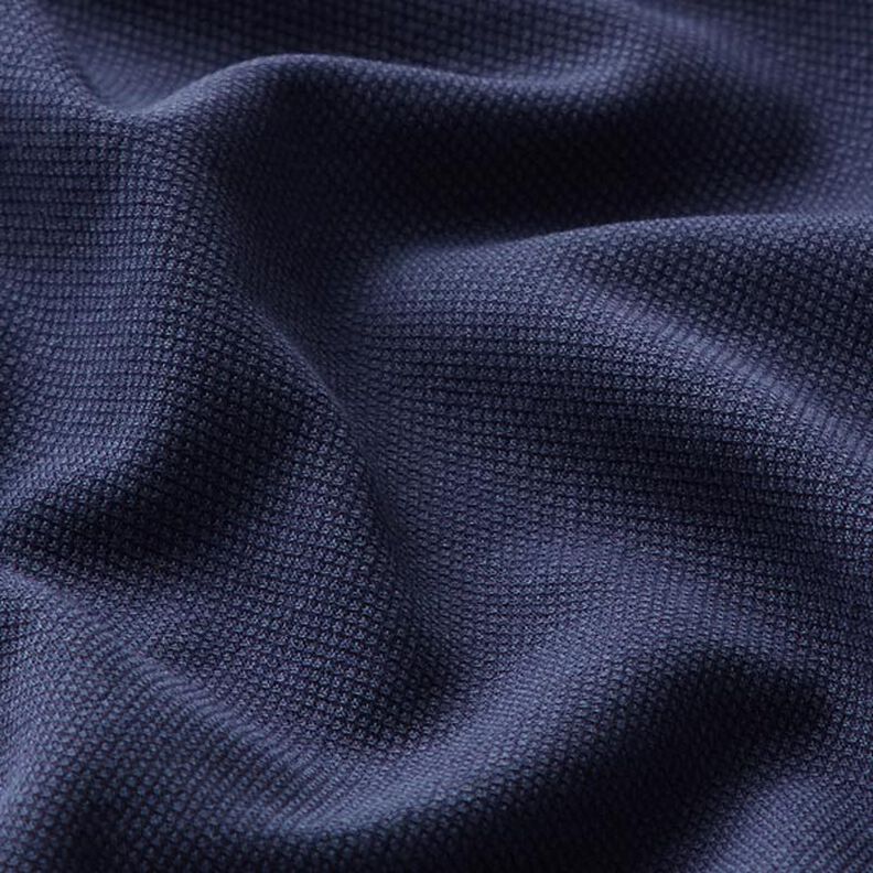 Jersey de algodão Tecido piqué fino – azul-marinho,  image number 2