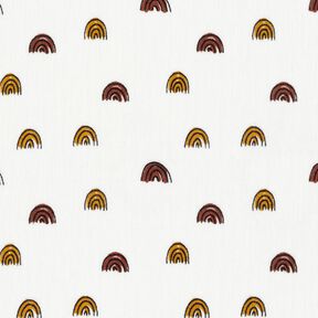 Musselina Pequenos arcos-íris, sedoso – marfim/amarelo-caril, 