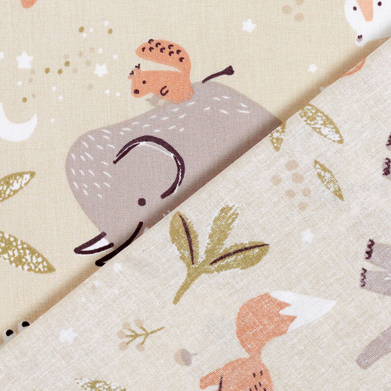 Popelina de algodão Animais de todo o mundo – natural,  image number 5