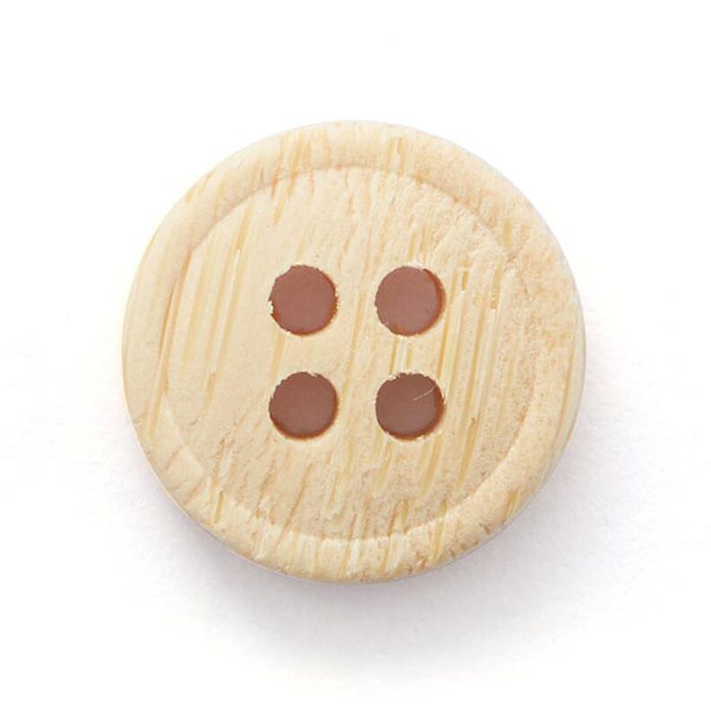 Botão de 4 furos Bambu  – beige,  image number 1