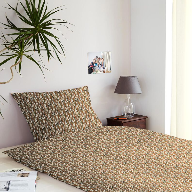 Tecido de algod&atilde;o Cretone Pinceladas &ndash; verde-pinheiro/bronze,  image number 7