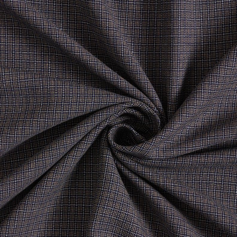 Tecido de algodão Xadrez pequeno – preto/castanho,  image number 3