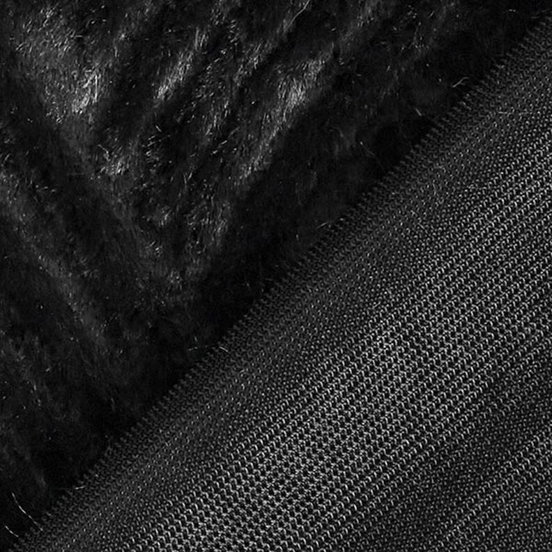 Pelo artificial Linhas onduladas – preto,  image number 4