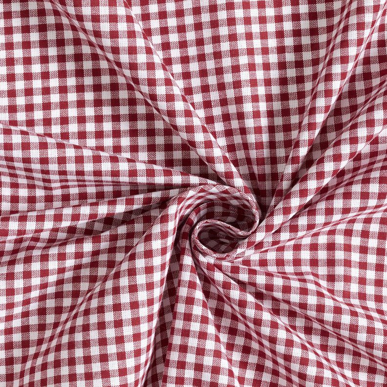 Tecido de algodão Vichy pequeno – vermelho escuro/branco,  image number 4