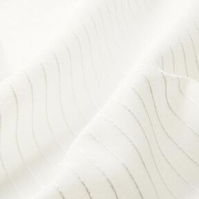 Tecido para cortinados Riscas largas Fio efeitos especiais 300 cm – branco | Retalho 80cm, 