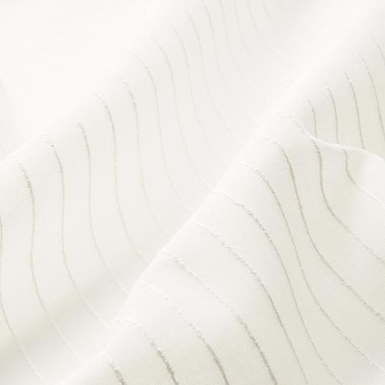 Tecido para cortinados Riscas largas Fio efeitos especiais 300 cm – branco,  image number 2