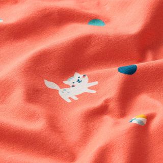Jersey de algodão Gato e bolas | PETIT CITRON – salmão, 