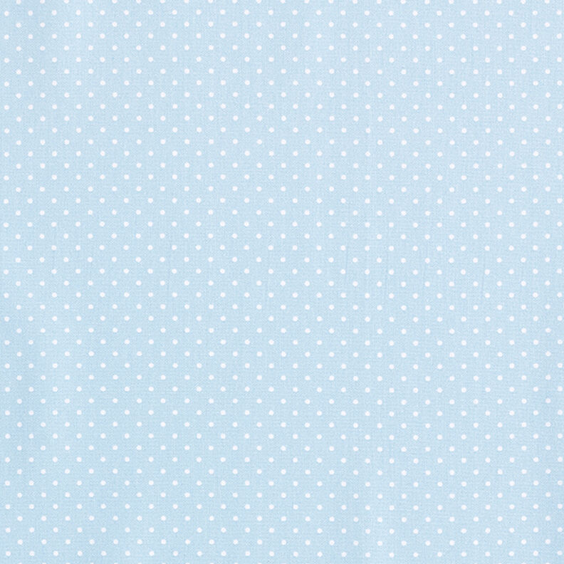 Popelina de algodão pintas pequenas – azul claro/branco,  image number 1