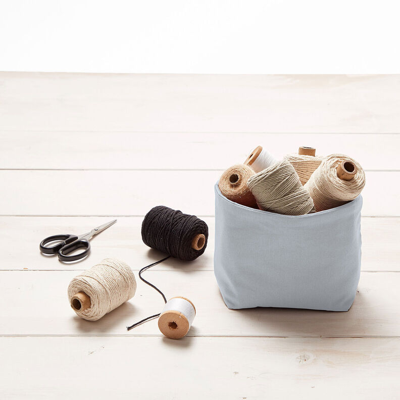 Tecido de algod&atilde;o Cretone Liso &ndash; cinzento claro,  image number 7