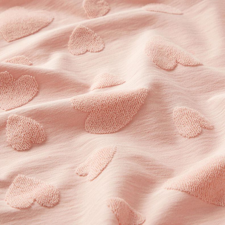 Tecido turco Jersey Corações – rosé,  image number 3