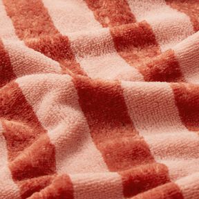 Tecido turco Bambu Riscas grossas – vermelho/lagosta, 