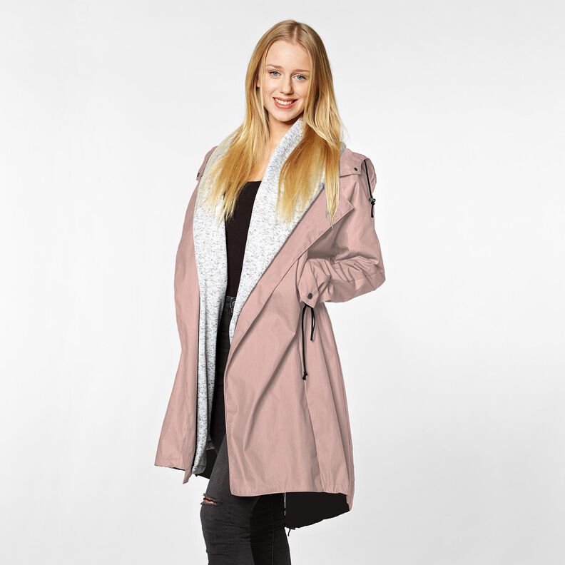 Tecido para impermeáveis liso – rosa-velho claro,  image number 8