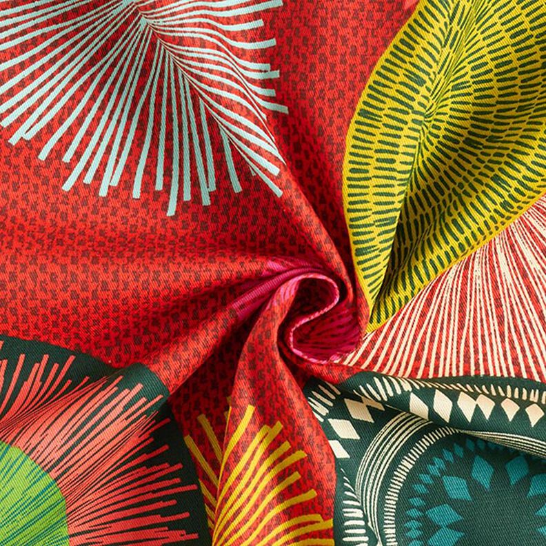 Tecido para decoração Sarja de algodão Mandala grande – vermelho,  image number 3