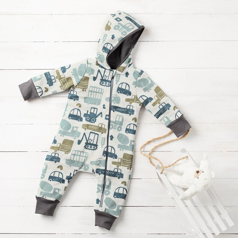 French Terry Sweat de ver&atilde;o Carros rabiscados &ndash; branco/azul,  image number 8