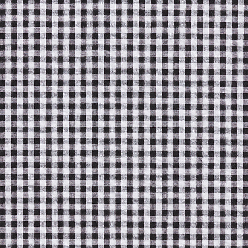 Anarruga Mistura de algodão Xadrez Vichy – preto,  image number 1