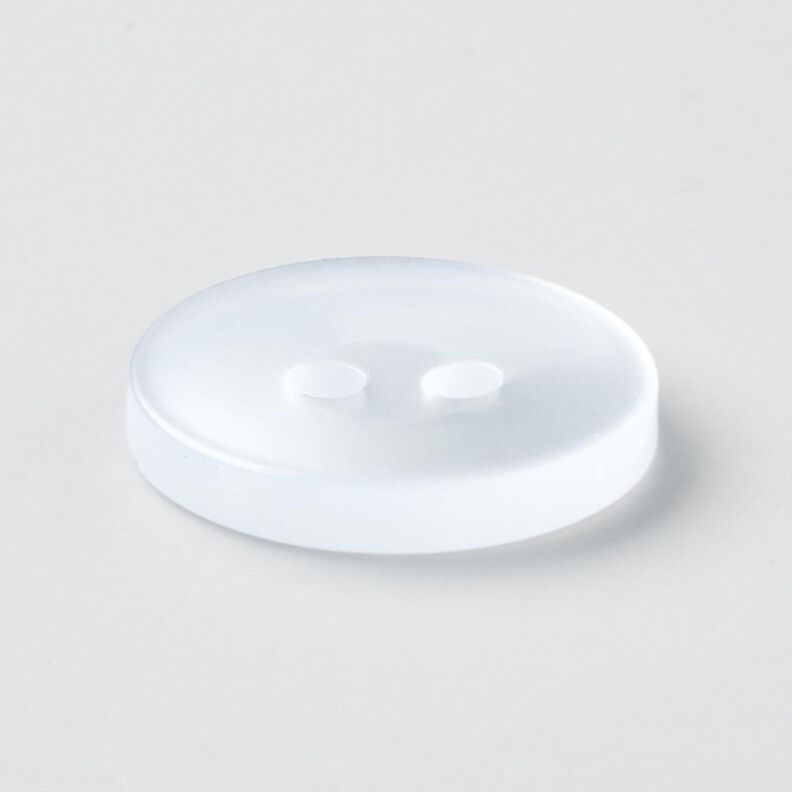 Botão de 2 furos brilhante [Ø 15 mm] – branco,  image number 2
