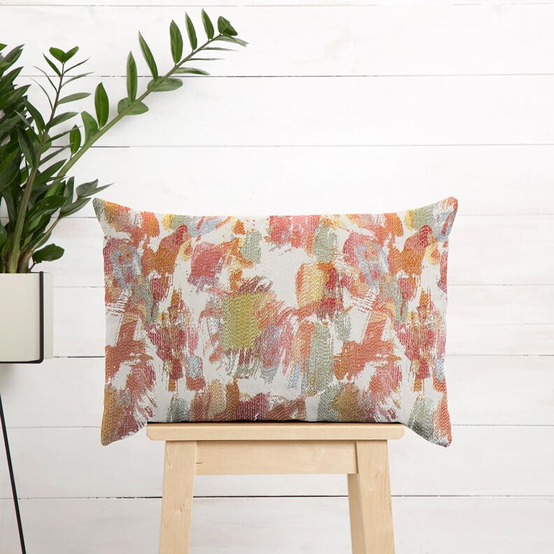 Tecido para decoração Gobelina arte abstrata – bege claro/uvas brancas,  image number 5