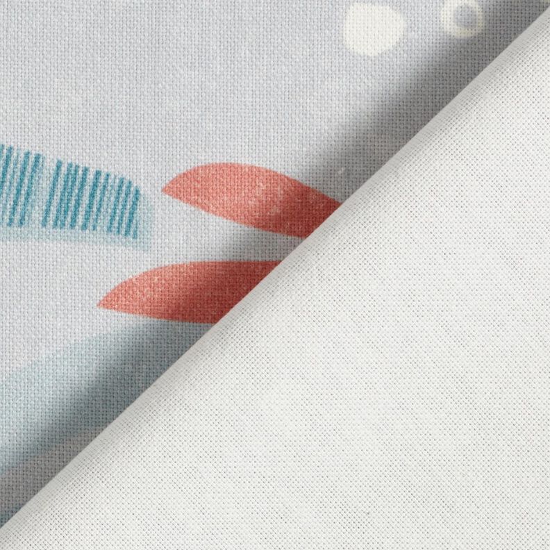 Tecido para decoração Meio linho Panamá Corais – azul prateado/rosa embaçado,  image number 4