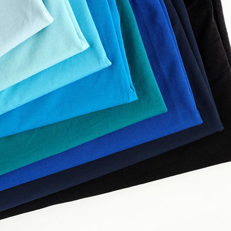 Jersey de algodão Médio Liso – azul petróleo,  image number 5