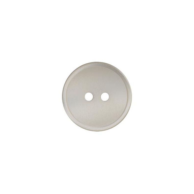 Botão de poliéster, 2 furos  – branco sujo,  image number 1
