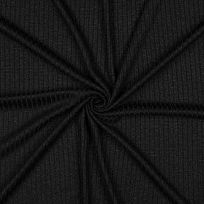 Malha canelada Lurex – preto, 