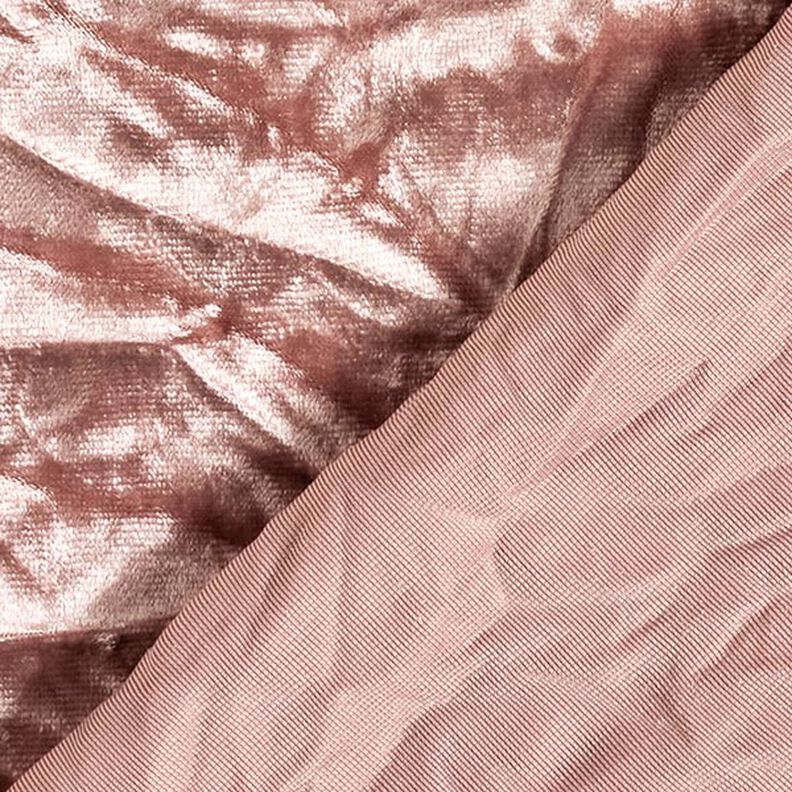 Veludo stretch amarrotado – rosa embaçado,  image number 4