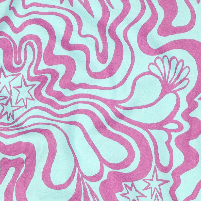 Popelina de algodão The Wanderer | Nerida Hansen – azul-gelo/púrpura,  image number 2