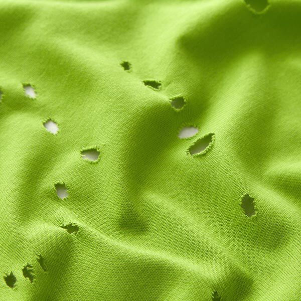 Jersey de algodão Destroyed – verde maçã,  image number 2