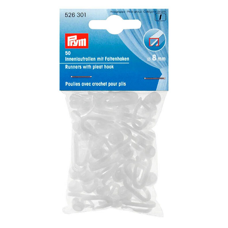 Roldanas com gancho para pregas, 50 uds. | Prym,  image number 1